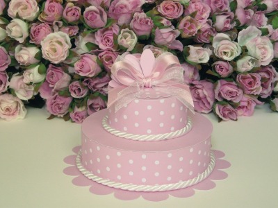 Cake pois rosa