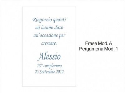 Compleanno Mod 1 frase A